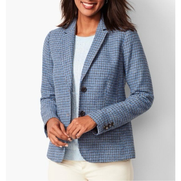⭐️ NWT Talbots Shetland Aberdeen Houndstooth Wool Blazer Size 4P
Tattersall - Picture 1 of 11